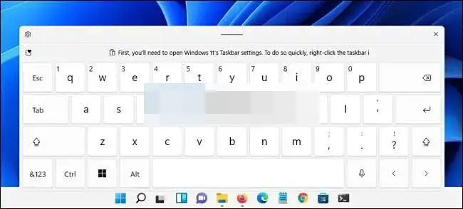 Virtuelle Tastatur von Windows 11