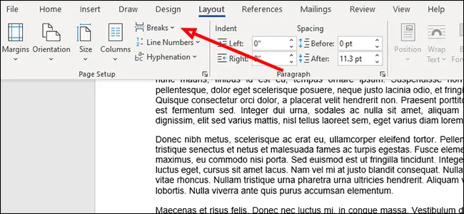 So fügen Sie Abschnittswechsel hinzu Microsoft Word