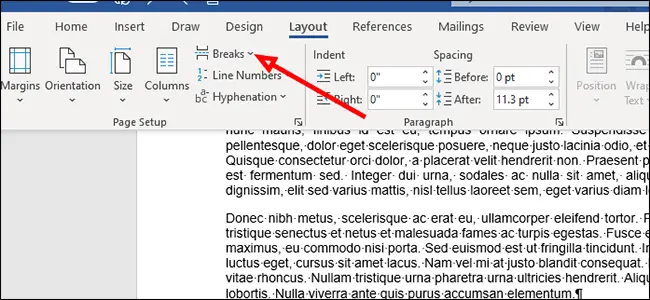 So fügen Sie Abschnittswechsel hinzu Microsoft Word