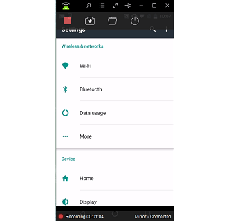 Aufnahmebildschirm des Android-Recorders