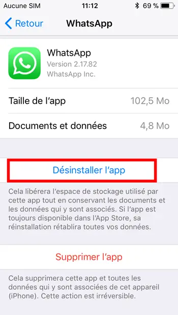 WhatsApp deinstallieren