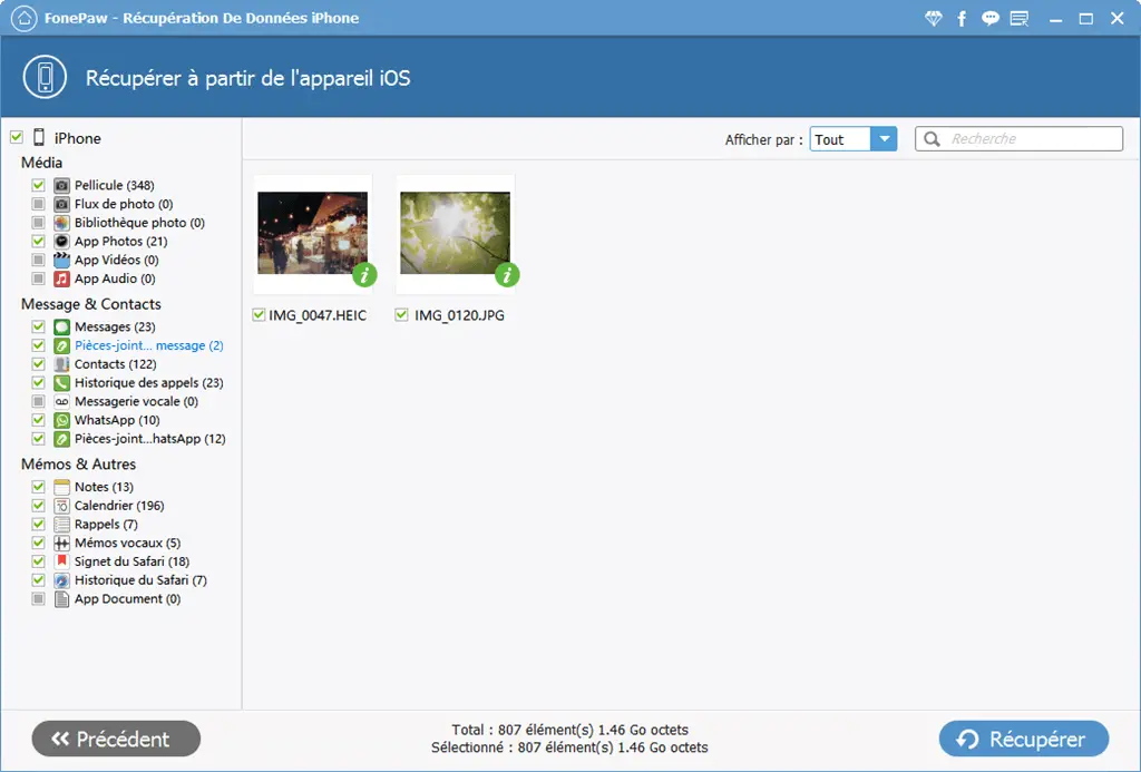 Vorschau und Speichern von Bildern von iMessage auf dem PC