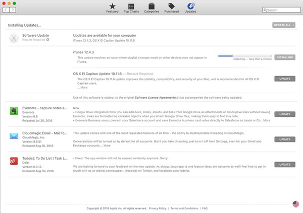 aktualisierter iTunes Mac