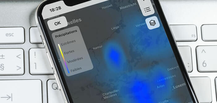 Starten Sie die iPhone-Niederschlagsradarkarte