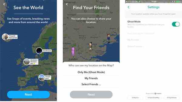 Finde Freunde auf Snap Map