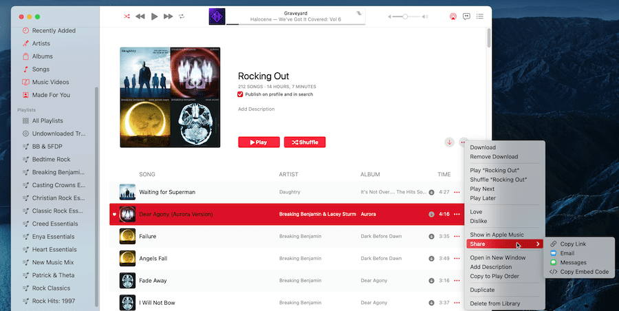 So können wir die Apple Music-Wiedergabeliste auf Windows oder Mac teilen.
