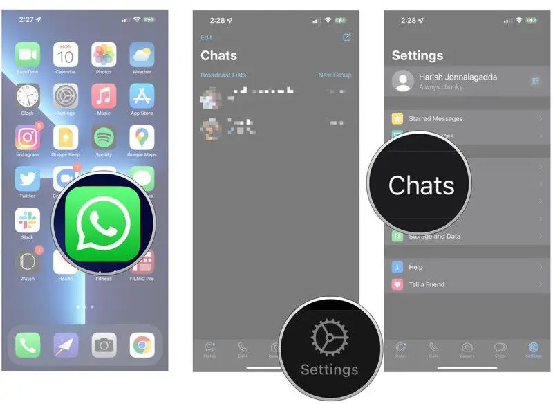 WhatsApp-Chats auf dem iPhone.