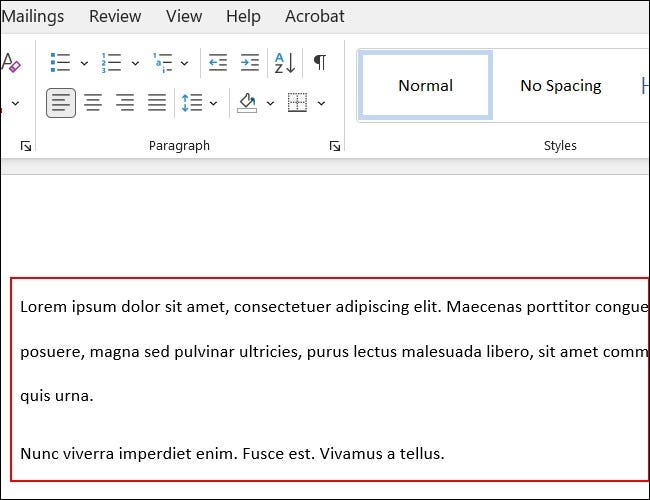 Doppeltes Leerzeichen in Microsoft Word erstellt.