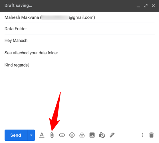 E-Mail-Ordner anhängen