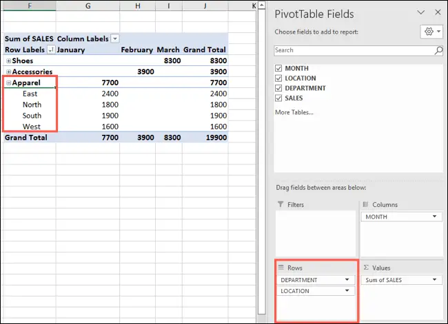Excel-Pivot-Tabelle.