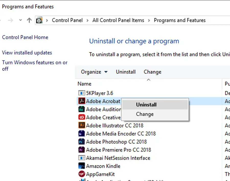 Programme & Funktionen Windows 10