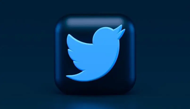 Twitter-Emblem blauer Hintergrund