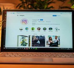 Laptop mit Instagram-Konto