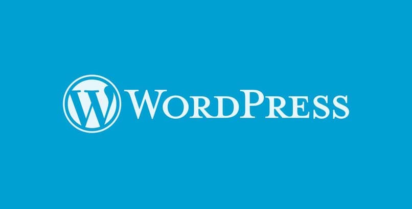 WordPress-Logo blauer Hintergrund