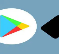 Google Play-Emblem im weißen Oval