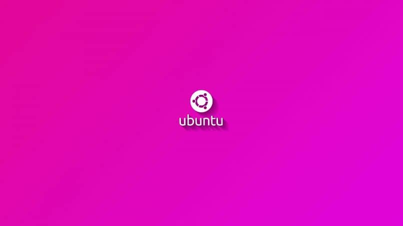 Ubuntu-Emblem fuchsiafarbener Hintergrund