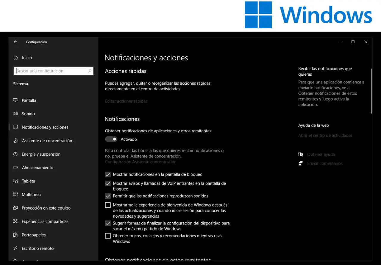 Windows-Benachrichtigungen und -Aktionen
