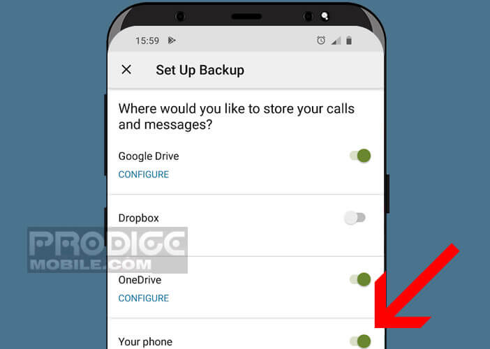 Speichern Sie Ihre SMS-Backups lokal im Speicher Ihres Telefons