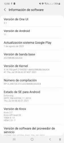 Eine Benutzeroberfläche 3.1 Android 11