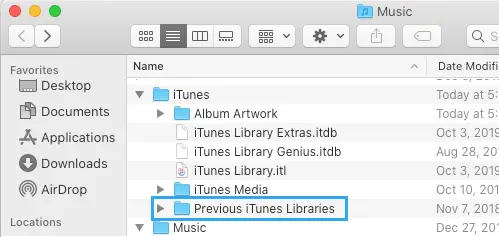 Alter iTunes-Bibliotheksordner unter Windows