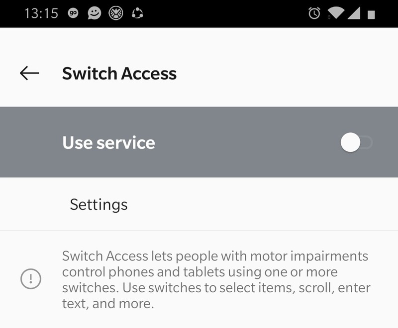Switch Access Warning Page