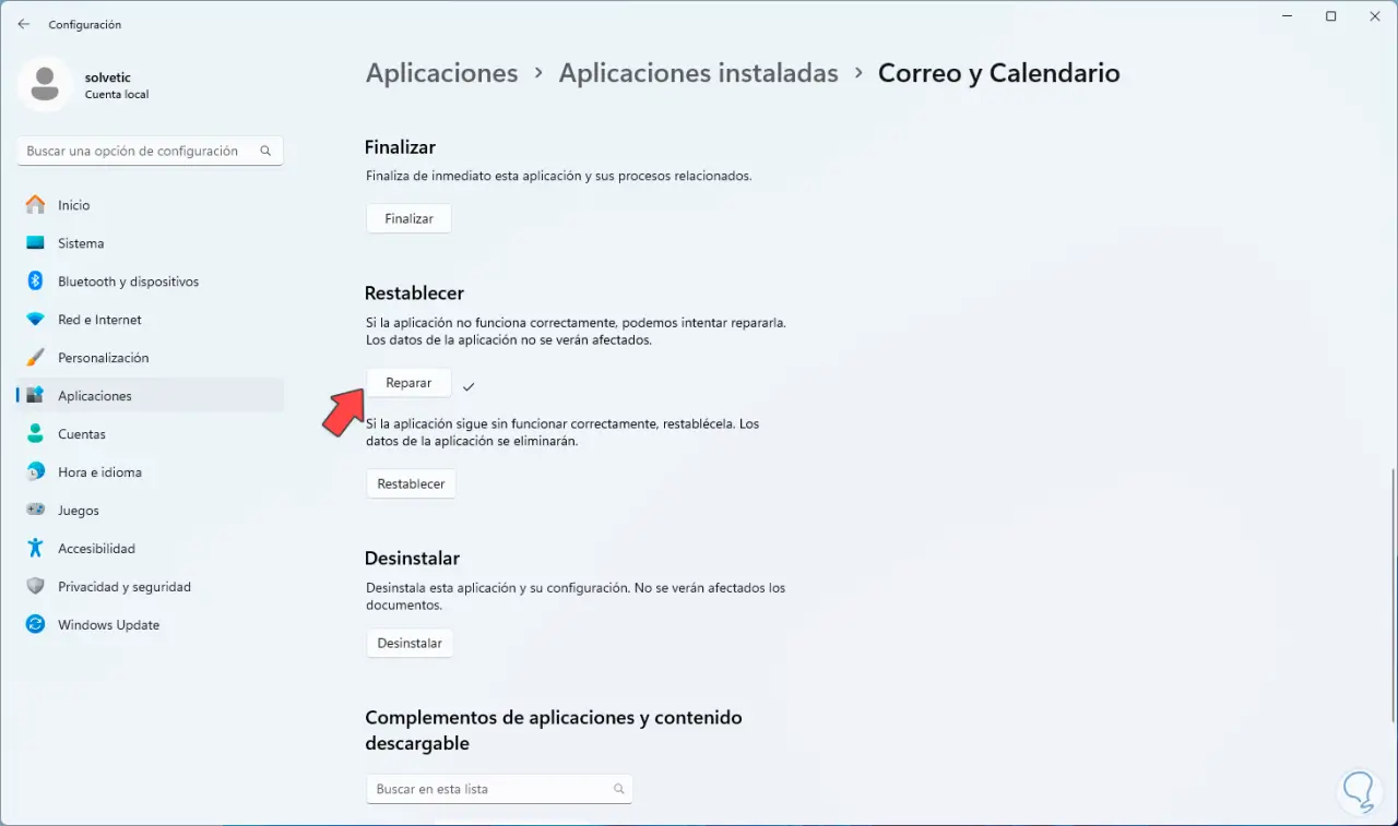 5 Reparieren Sie den Windows 11-Kalender, indem Sie die application.png zurücksetzen