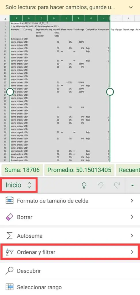 Sortieren und filtern Sie Daten in Excel