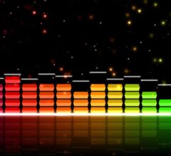 Musik-Player-Spektrum-Balken, Audio-Glühen
