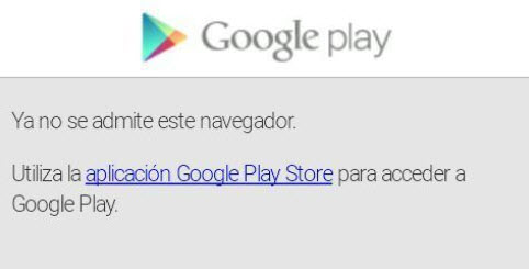 Dieser Browser wird von Google Play nicht mehr unterstützt
