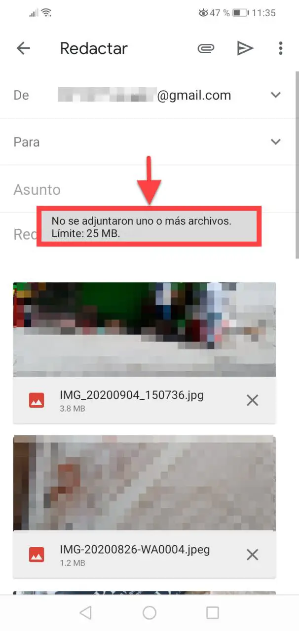 Senden Sie Fotoalben über Gmail vom Mobiltelefon 7